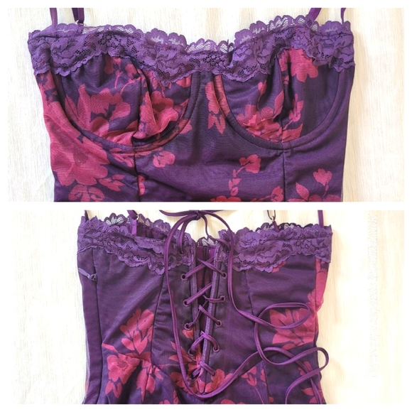 HOUSE of CB Azia This is the genuine, famous floral corset-back dress worn once - Picture 9 of 17